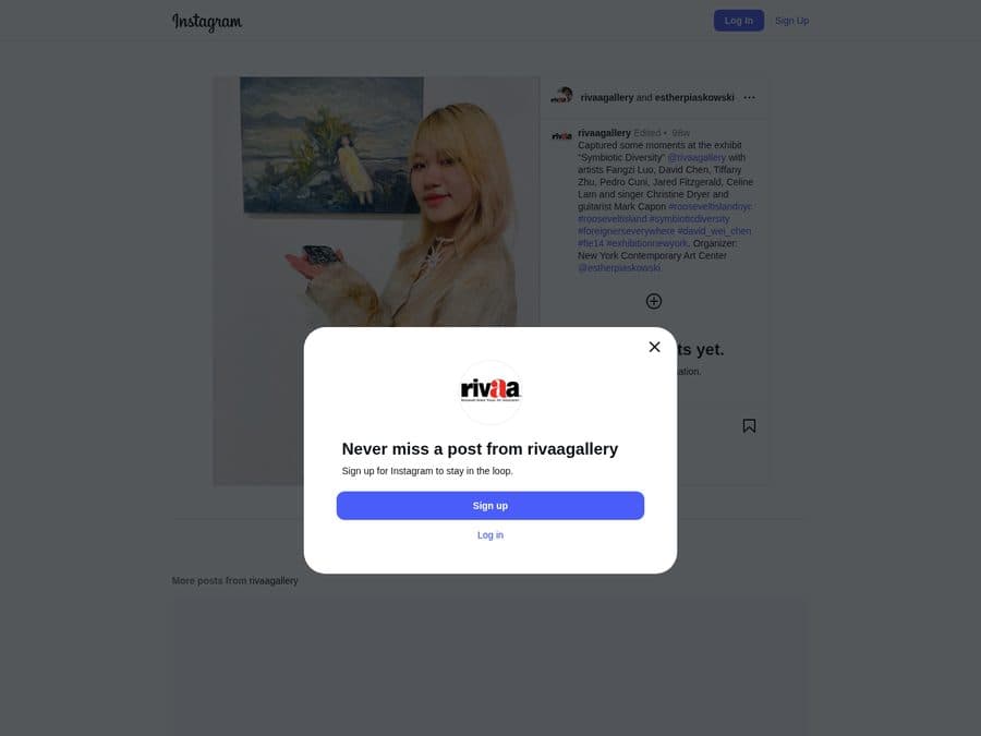Instagram exhibition announcement