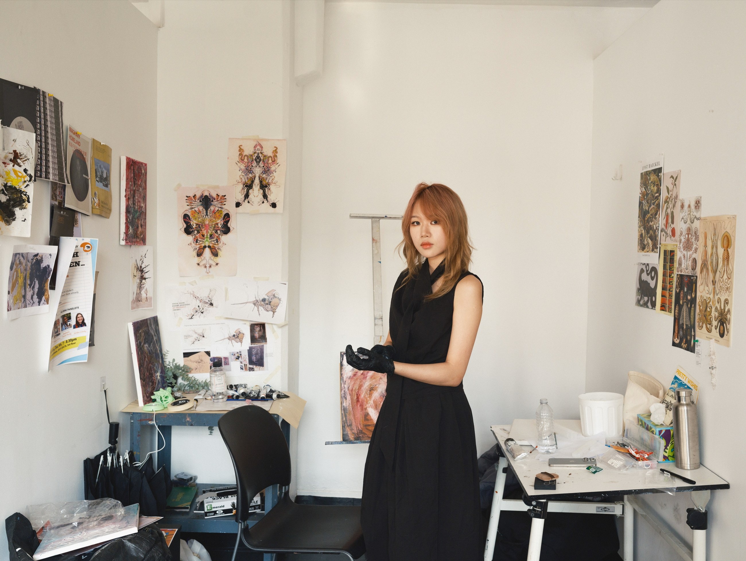 Fangzi Luo in her studio